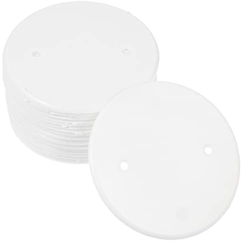 Healvian 30 Pcs Ceiling Blank-up Cover Flat Round Blank Plate Wall Plate Outlet Cover Ceiling Fan Switch Cap Cover for Drywall Wall Ceiling