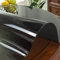 Transparente Tischschutz PVC Tischdecke-Abwischbare,Olbeständig,Kratzfest,Tischfolie,Tischschutzfolie-für Esstisch Couchtisch Und Schreibtisch,Matte Texture Schwarz,Rund (Dicke 2mm, Ø 120cm)