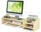 Catekro Monitorständer Weiß-Ahorn, Monitorerhöhung, Monitor Unterbau, Monitor Erhöhung Weiß-Ahorn, Bildschirmerhöhung Weiß-Ahorn für PC Computer Laptop Drucker (Weiß-Ahorn)