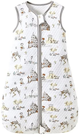 Baby Schlafsack 1.0 Tog 100% Baumwolle Ganzjahres Schlafsack Babyschlafsack Kinder, 1.0 Tog für Jungen und Mädchen 84CM/Baby Höhe 90-100cm