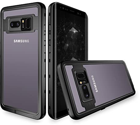 IMEIKONST Samsung Galaxy Note 8 IP68 Waterproof Case, Heavy Duty Front and Back Cover Full Body 360° Protective Shockproof Underwater Dustproof Armor Phone Case for Samsung Note 8. Black FS