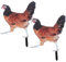 Yardwe 2 Stücke Gartenstecker Gartenfiguren Huhn Hühner Figur Gartendeko Tiere Stecker Dekofigur Acryl Garten Statue Skulptur Zaunhocker Rasen Deko Hof Dekoration Frühlingsdeko