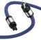 HiFi Netzkabel High-End 4N OFC Stromkabel C15 3 Polig Stecker aus Kohlefaser Hochwertiger Nylon geflochtener Schlauch Netzkabel für Subwoofer, Verstärker, DAC/DVD HiFi-Geräte (1.5M/5FT)