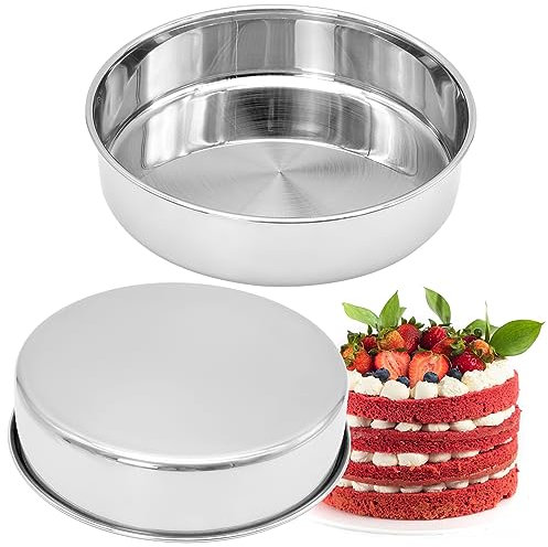 Bakiauli 2 Pezzi Stampo Chiffon Cake 20 cm, Teglia da Forno per Torte Stampi per Torte Stampo Campana Rotonde per Matrimonio Compleanno Torta Natalizia