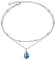 POPLYKE Bracelet de cheville tortue de mer pour femme en argent sterling 925 - Pierre de lune - Bracelet de cheville pour fille - Double couche - Pierre de lune - Cadeau d'été - Bijou de plage, 35,56