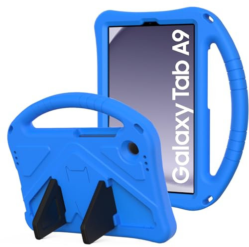 YRH for Samsung Galaxy Tab A9 Case 8.7 inch 2023 (SM-X110|X115|X117), Kids EVA Girl Boy Shockproof Cover for Samsung A9 Tablet, with Stand Handle, Blue