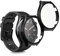 kwmobile 2X Cover kompatibel mit Xiaomi Watch S1 Hülle - Fullbody Fitnesstracker Case Set aus Glas - Schwarz Schwarz