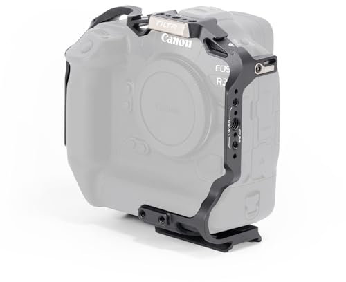 Tilta R3 Cage Full Camera Cage Compatible mit Canon R3, mit Multi-Tool, Cold Shoe und 1/10.2 cm-20 3/8-16 Gewinde mit Positionierpunkten - Schwarz