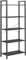 VASAGLE Regal, Bücherregal, Standregal, DVD-Regal, mit 5 Ebenen, Büroregal, offene Ablagen, für Büro, Wohnzimmer, Schlafzimmer, Küche, 30 x 66 x 153 cm, ebenholzschwarz-tintenschwarz LLS061B56