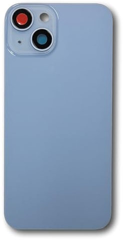Smartex® Backcover Glas kompatibel mit iPhone 14 | Glas Rückseite Ersatz (Blau)