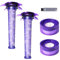 Filtro di ricambio per aspirapolvere compatibile con aspirapolvere Dyson V8 Extra Nickel, V8 Origin Extra, V8 Animal Extra, V8 Focus Mattress senza fili, 2 filtri post e 2 prefiltri, numero parte