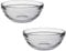 Acan Tradineur - Pack de 2 cuencos redondos de vidrio, modelo Lys, bol para mezclar, ensaladera apilable, apto para microondas y lavavajillas, cocina - 20 x 8 cm
