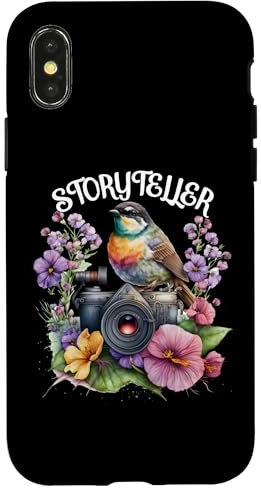 Hülle für iPhone X/XS Storyteller Kamera Fotografie Vogelfotograf