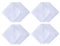 HSTWODE Stoffservietten Packung mit 6/24 Stück, Weiß Wiederverwendbare Stoffservietten, weich und bequem für Party-Servietten, DIY und Stickereien verwendet werden (24)