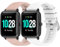 Garmcool 18mm Ersatzarmband Kompatibel mit Garmin Venu 2S / Venu 3S / Vivoactive 4S / Forerunner 255S / Vivomove 3S Armband Rosa Weiß Einstellbar Silikon Armbänder (kein uhr)