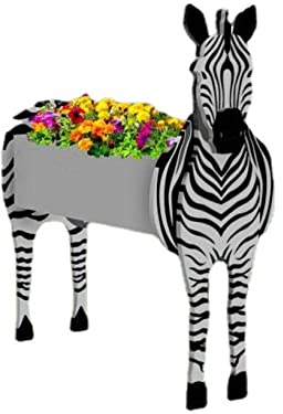 NIUSABOU Outdoor Indoor Animal Shaped Plant Pots, Dog Planter Plant Pots-Animal Shaped Cartoon Planter, Cute Dog Flower Pots For Garden Flower Cactus Air Plants, Home Decor Present(Zebra)