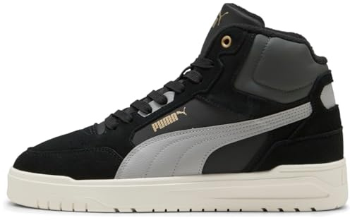 PUMA Unisex Shuffle Downtown Mid WTR Sneaker, Schwarz Grau Echo Gold, 42 EU