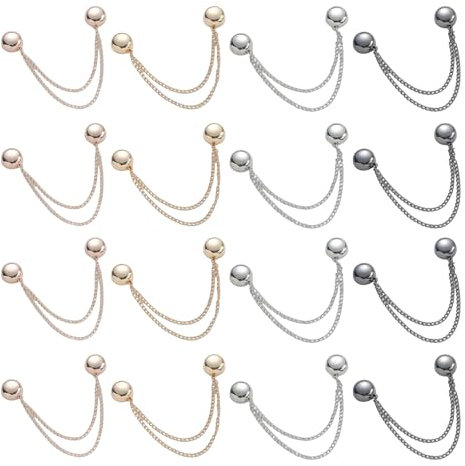 Cosmeria Magnetische Kleidungsklammern Set mit 12 Stilvollen Clips für Damen in 4 Farben, Sicher und Vielseitig