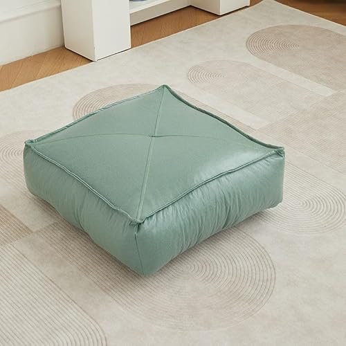 ZYJIX Quadratisches Großes Bodenkissen Aus Pu-Leder – Langlebiges Bodenkissen Für Esszimmer, Wohnzimmer, Küche – Yoga-sitzkissen Mit Epp-Partikeln