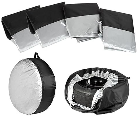 WANGZENIU 4 Stück Reifentaschen für Dacia Duster 3 2024 2025, Reifentaschen Set Reifenschutzhülle Waterproof Staubdicht Reifenbezug,S