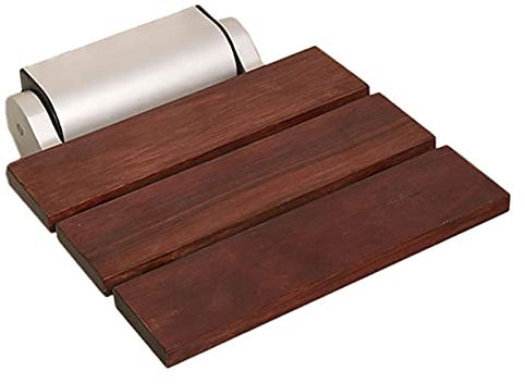 RAGOPILEN Sedile da Doccia, Sedile Doccia Pieghevole in Legno e Acciaio Inossidabile, capacità 180 kg, Bianco, Diverse Misure(B)