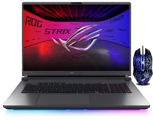 ASUS ROG Strix G18 (2025) Gaming Laptop, 18 2.5K 16:10 240Hz/3ms Display, NVIDIA GeForce RTX 5080 - Intel Core Ultra 9 275HX - 64GB DDR5 RAM - 2TB M.2 PCIe SSD, WiFi 7, Win11 Pro - Eclipse Gray