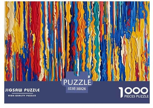 1000 Teile Puzzlespiel, Familienspiel, Kunstwerk, bunt, hochauflösender Druck, mehrfarbig, Geschenk für Erwachsene und Kinder, 38 x 26 cm, 1000 Stück
