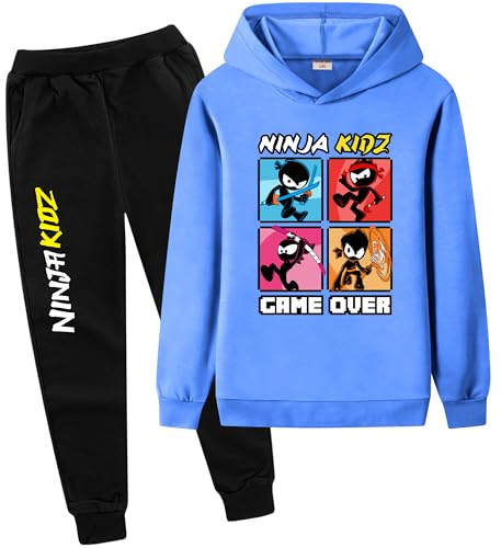 HodarSun Ninja Kidz Merch Boys Tracksuits Hoodies Sweatshirt and Pants 2pcs for Kids Comfortable Casual Suits