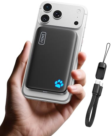 INIU 10000mAh Qi2.2 25W Wireless & 45W USB C Fast Charging Portable Charger | Detachable USB C Cable, Flight-Safe, Travel Essential, Magnetic Phone Essential Battery Pack for iPhone 17-12 Series