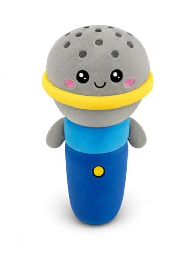 Generisch Micrófono de peluche de 27 cm – Lindo micrófono musical – Peluche suave para pequeños aficionados a la música