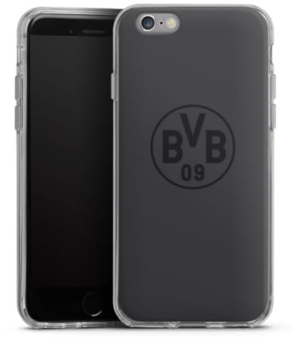 Silikon Hülle kompatibel mit Apple iPhone 6s Case transparent Handyhülle Borussia Dortmund Logo BVB