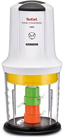 Tefal Extra Chop 6-in-1 Multi Chopper, Mixer, Plastic, White, MQ723140
