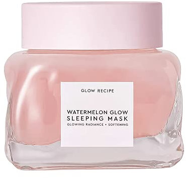 Glow Recipe Watermelon Glow Sleeping Mask Mini - Travel-Size Overnight Face Mask with Hydrating Hyaluronic Acid, Exfoliating AHA + Watermelon Extract - Cruelty-Free + Vegan Skincare (30ml / 1 fl oz)