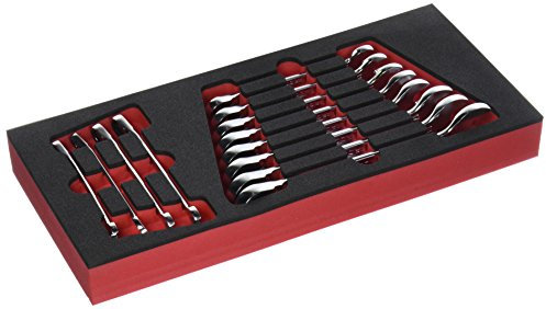 Facom MODM.467BJ12 Combination Ratchet Spanner Module Metric Foam Tray Multicoloured 8-19 mm