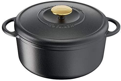 Tefal Heritage Cacerola 19 cm, Hierro Fundido, 2,2 litros, Tapa potenciadora de condensación, retención del Calor, Fuego Lento, guisos, caramelización, Apto para Todo Tipo de cocinas, Cast Iron