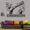 ganlanshu Kickboxen Boxen Sport Rahmen Wandtattoo Schlafzimmer Art Deco Wandbild Abnehmbare Vinyl wasserdichte Wandaufkleber 93 cm x 75 cm