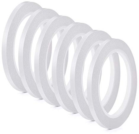 6 Rollen Doppelseitiges Klebeband zum Basteln,Extra Stark Selbstklebeband 6mm-Breit Schmal Klebestreifen zum Selber Machen Bastel Bastelset für Kinder Papier DIY Handwerk Schule Büro Spiele 25m/Rolle