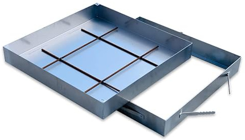 Schachtabdeckung Edelstahl Schachtdeckel auspflasterbar Gullideckel A15 EN124 Höhe 100 mm (Rostfreier Edelstahl, 900x900)