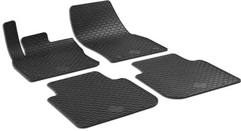 Walser DirtGuard Gummi Fussmatten Auto für Skoda Kodiaq I 2016-2023, Seat Tarraco 2018-2024, VW Tiguan Allspace 2017-2024, 100% passgenaue Auto Fußmatten, robuste Universal Fußmatte Auto