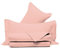 VANITA' DI RASO Completo letto Lenzuola di Raso Matrimoniale, Made in Italy, Lenzuolo piano 240x290cm + Lenzuolo Sotto con Angoli 160x190cm + 2 Federe a 2 Volani 50x80cm - Rosa