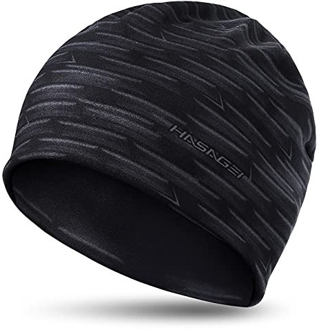 HASAGEI Laufmütze Herren Damen Fahrradmütze unter Helm Mütze Beanie Kalten Jahreszeit Warm Sportmütze Antistatisch Bedruckter Hut für Freizeitaktivitäten Joggen Reisen Ski Bergsteigen Radfahren