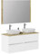 Baikal Conjunto de Mueble de baño Duo, Incluye Lavabo. Mueble Suspendido en Pared con Lavabo cerámico. Varios Acabados y Medidas. Mueble MONTADO.