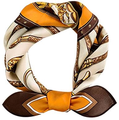 Ecroon Seideschal Damen Halstücher Seidentuch Schals Halstuch Seiden schal Scarf Bandana Taschentuch Ansatz Handgelenk Kopftücher