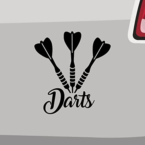 Stickerfreaks Dartpfeile-Aufkleber - 6 Größen, 21 Farben - Bullseye Ally Pally eDart 9-Darter 180 - Schwarz, Vinyl, Sportlich, für Auto, Fenster, Metall, PVC, Holz