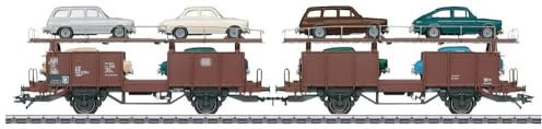 Märklin 46139 H0 Paar Autotransportwagen Laaes der DB Modellauto-Beladung VW Typ 3 1500 und 1600