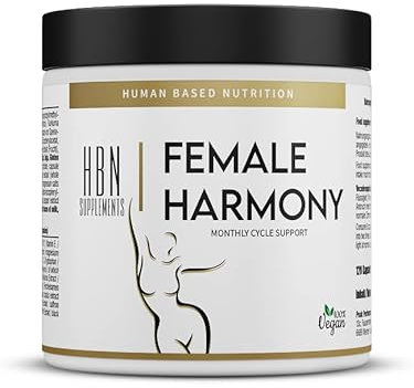 HBN - Female Harmony - 120 Kapseln I PMS I Mönchspfeffer Extrakt I Zitronenmelisse I Safran Extrakt I Vitamine I Mineralien I vegan I hormonfrei