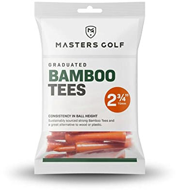 Masters Graduate Golf-Tees aus Bambus, Orange, 7,5 cm, 20 Stück