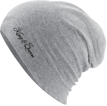 Huuraa Mütze King & Queen Krone Geschenk Heather Grey King & Queen Accessoire