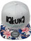 Outfitfabrik Snapback Cap Hakuna Mann leck Mich in weiß, Schirm mit Lilien-Muster, 3D-Stick (Provokation, Statement) Unisex, One Size, verstellbar