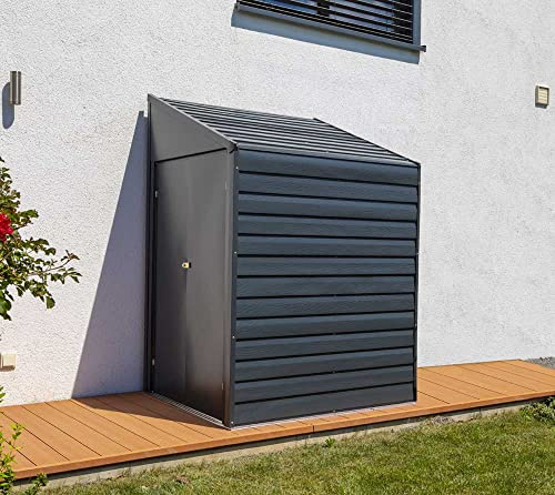 Spacemaker Fahrradgarage Geräteschuppen 203x124cm Unterstand Gerätehaus Schuppen, Grau